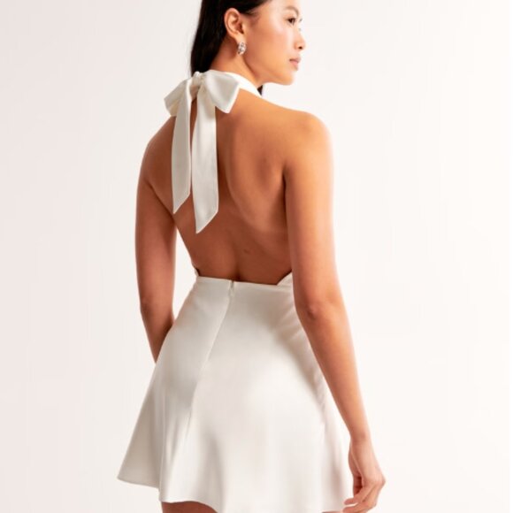 NWT Abercrombie Cowl Neck Halter Mini Dress - Picture 6 of 6